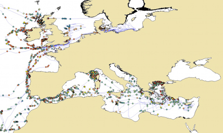 1993-2013 sightings Europe and North Africa