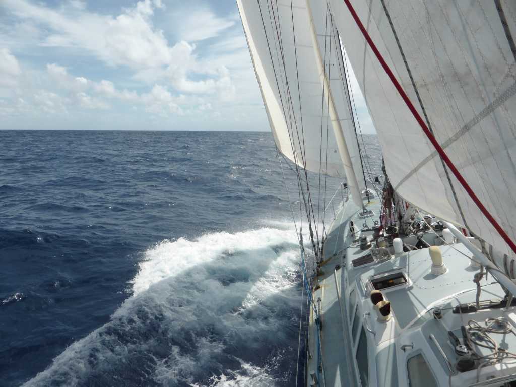 Three sails pulling